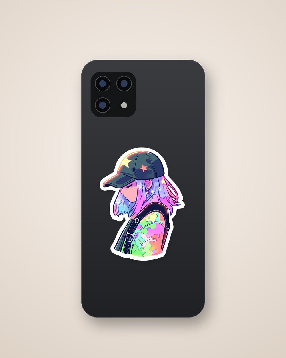 Pastel Girl in Cap Sticker