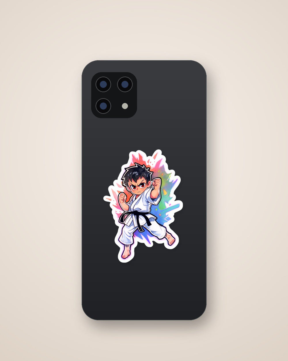 Serious Karate Guy Sticker