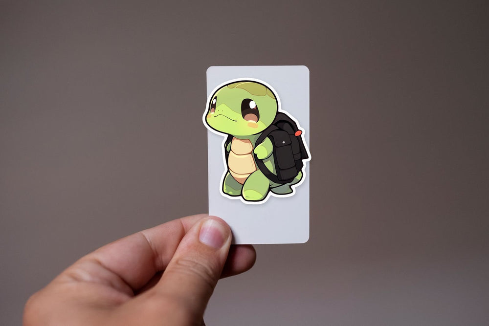 Cute Turtle with Backpack Sticker