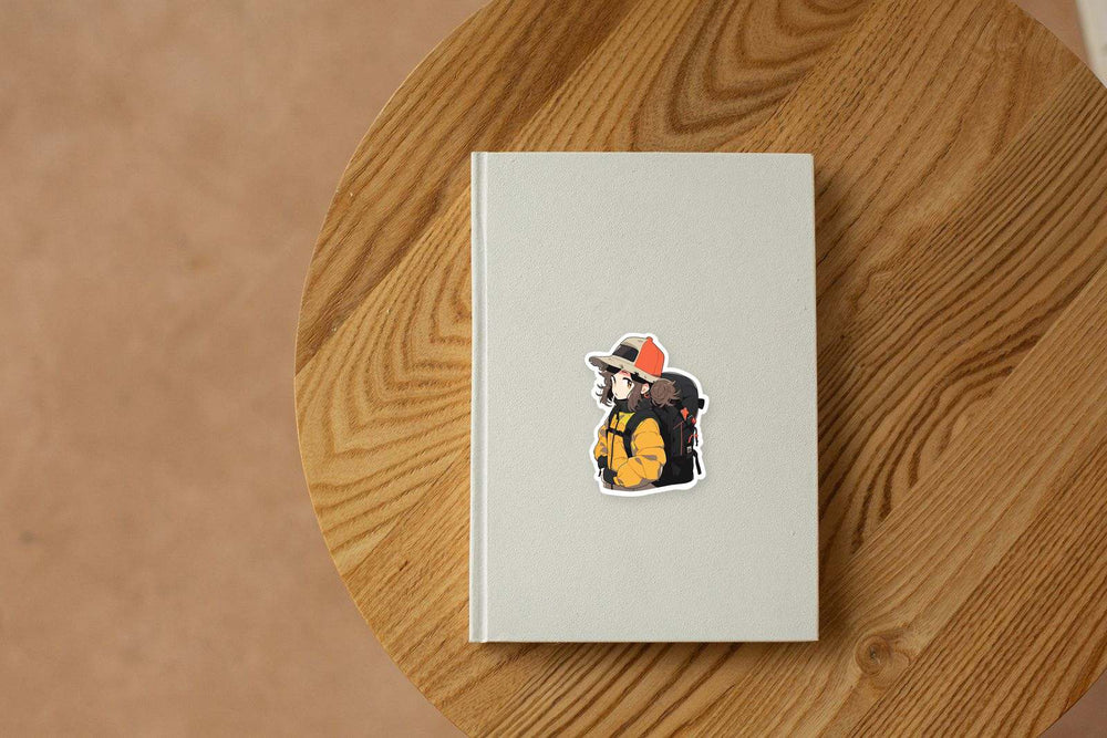 Cute Anime Girl with Backpack Sticker