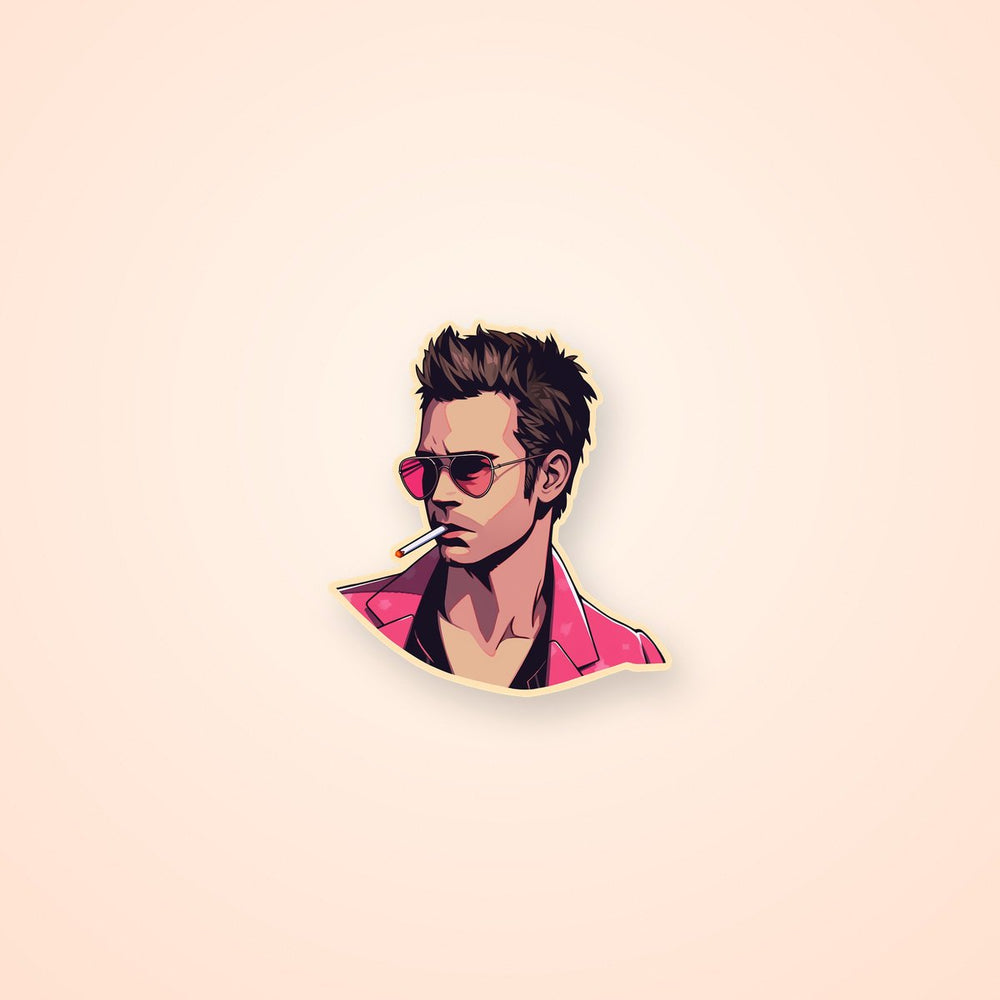 Fight Club Tyler Durden with Cigarette Sticker