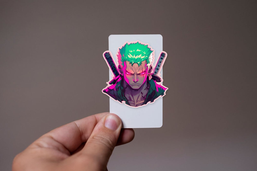 Cool Zoro Glowing Eyes Anime Sticker