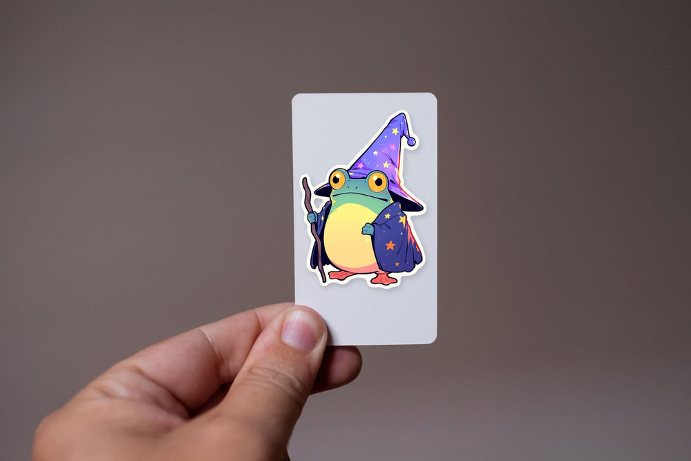 Wizard Frog in Cloak & Hat Sticker