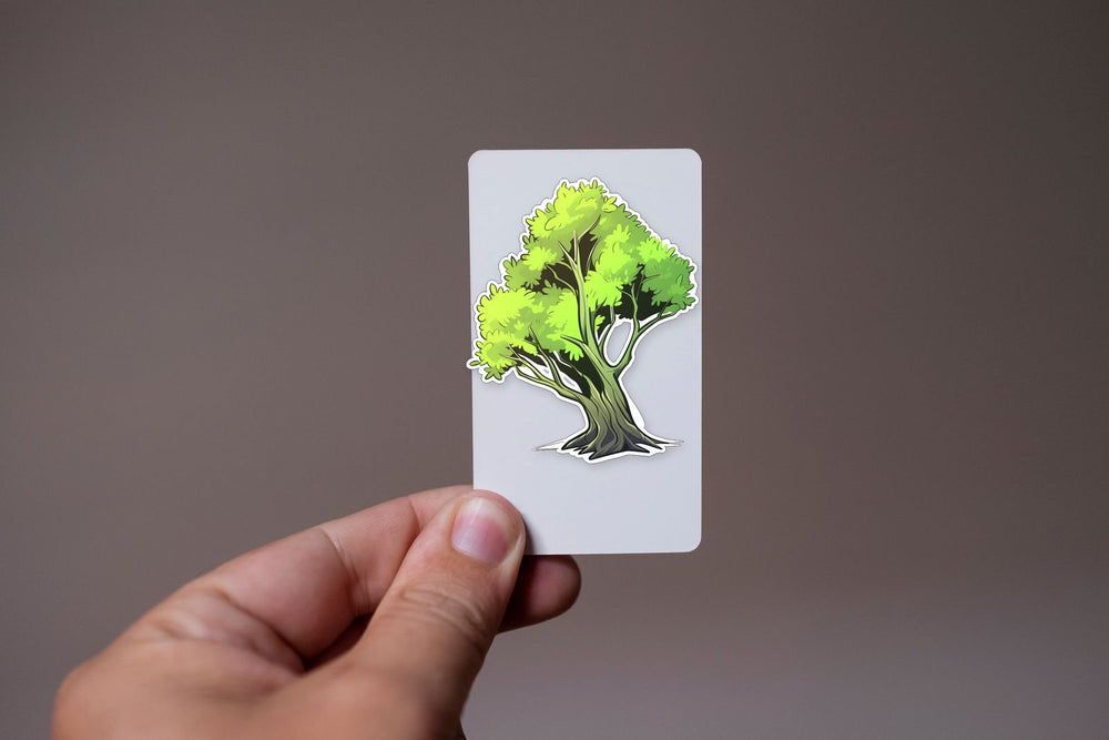 Aesthetic Green Tree Cartoon Sticker