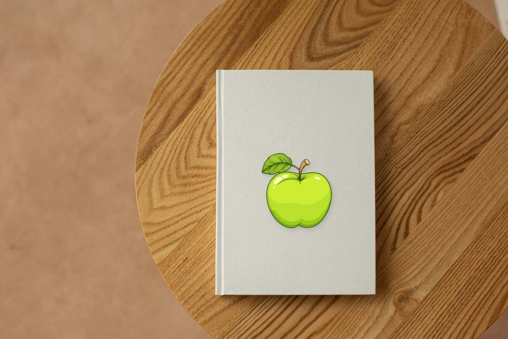 Green Apple Cartoon Style Clipart