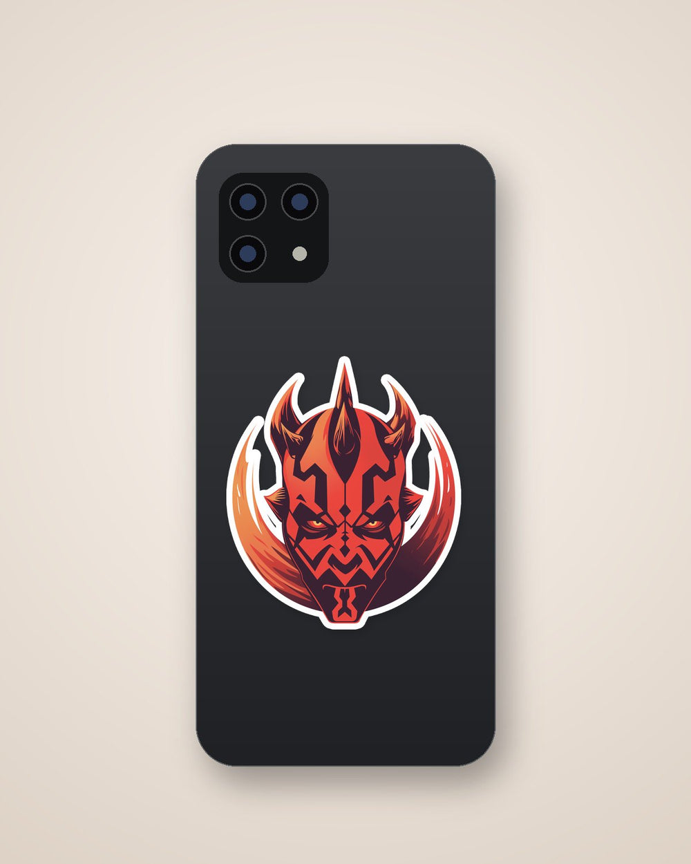 Spooky Darth Maul Head Sticker