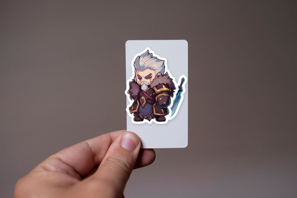 Chibi Viking with Sword Sticker
