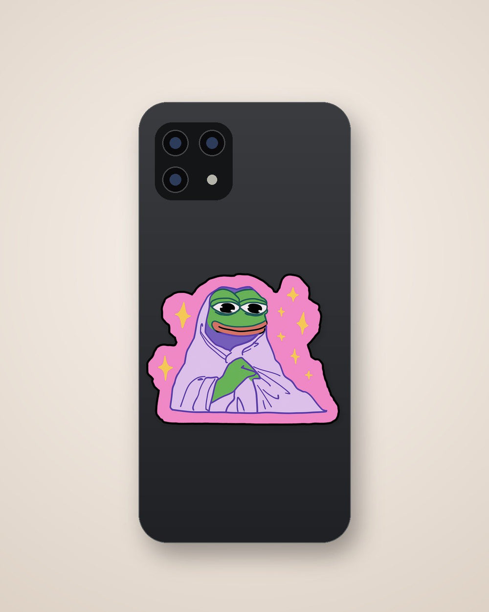 Meme Pepe Frog Blanket Pink Sticker