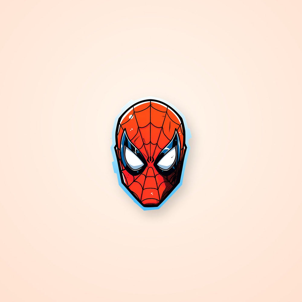 Spider-Man Head Blue Stroke Sticker