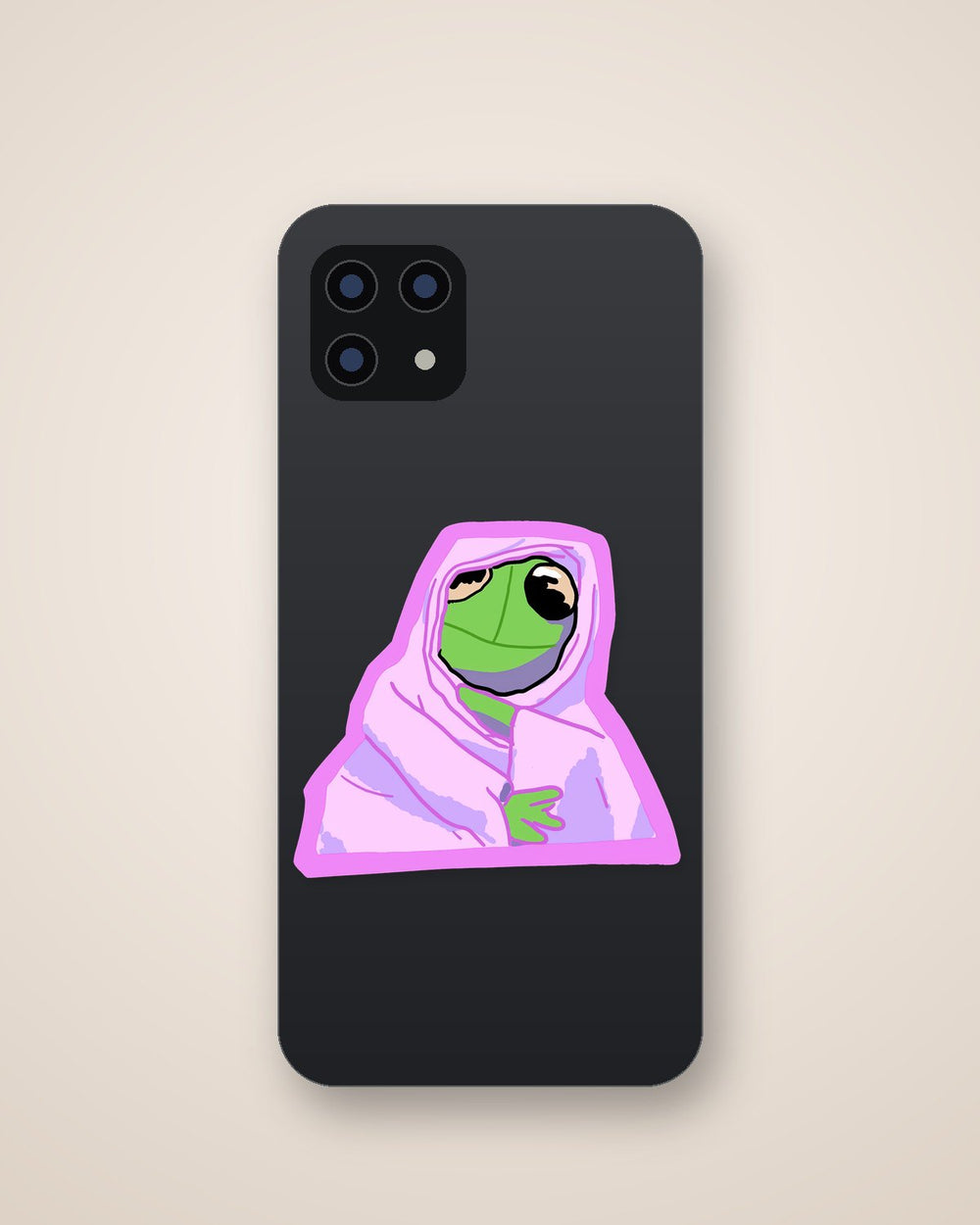 Pepe Frog Under Blanket Cozy Sticker