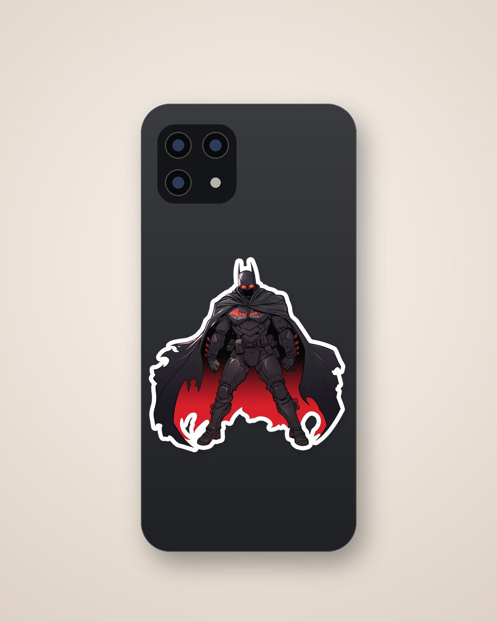 Cyberpunk Batman Red Glow Sticker