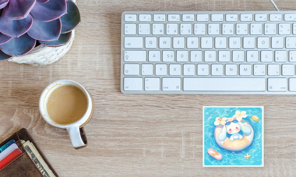 Cinnamoroll Summer Pool Aesthetic Sticker
