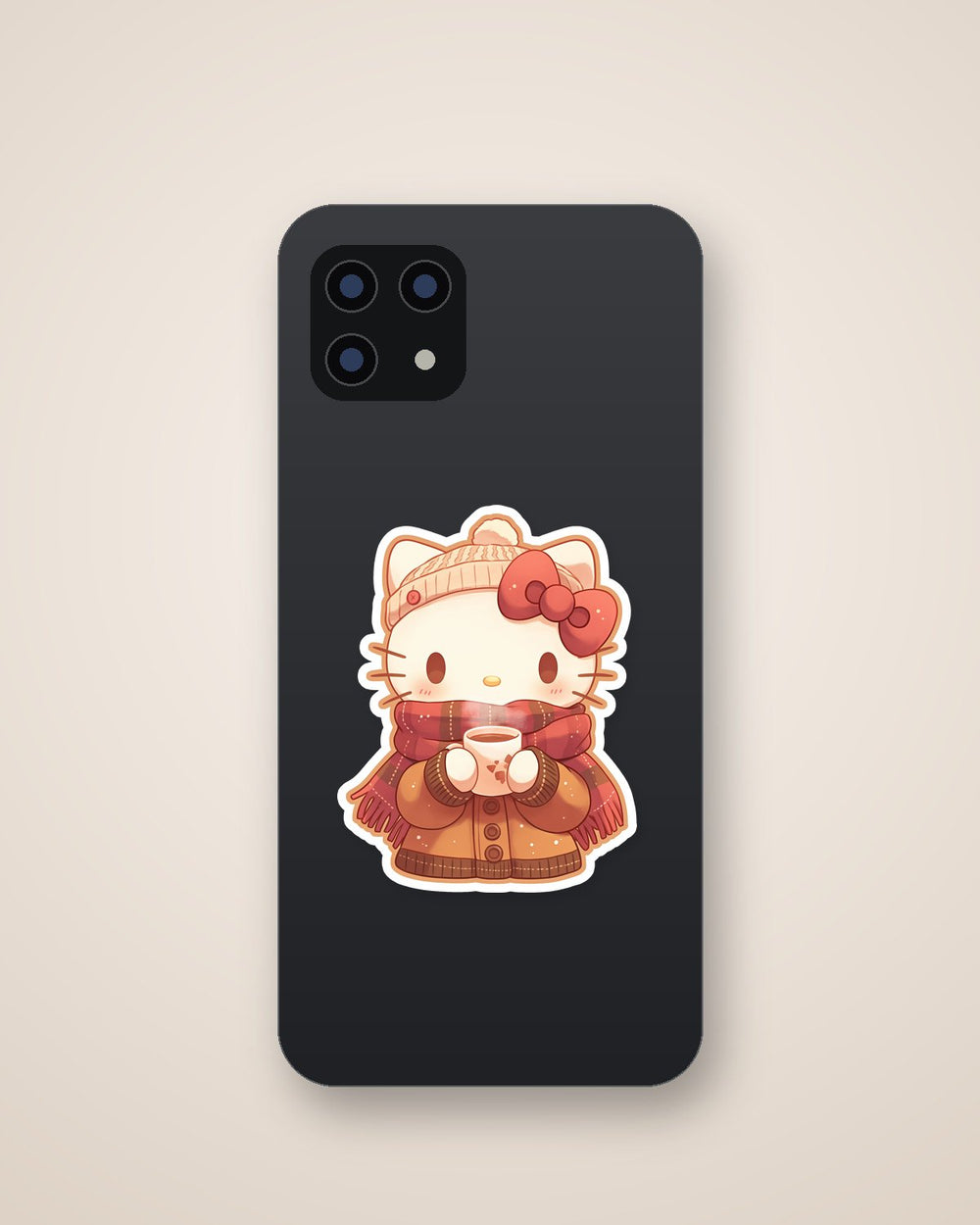 Hello Kitty Cozy Fall Coffee Kawaii Sticker