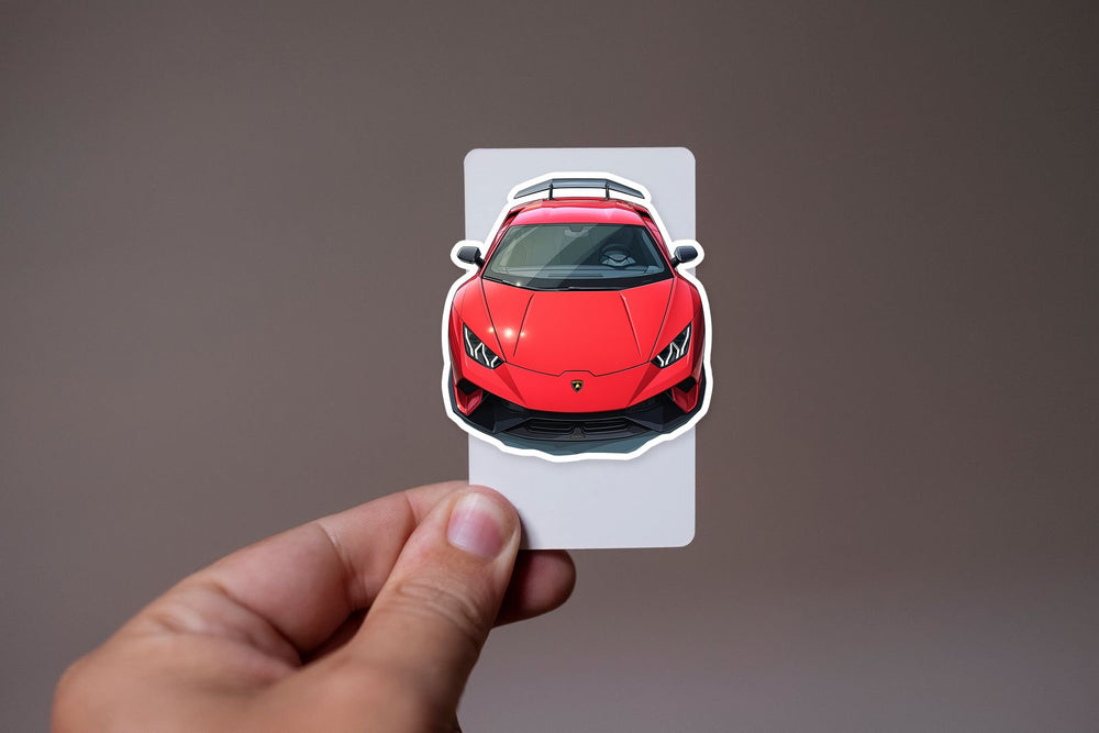Red Lamborghini Huracan Car Sticker