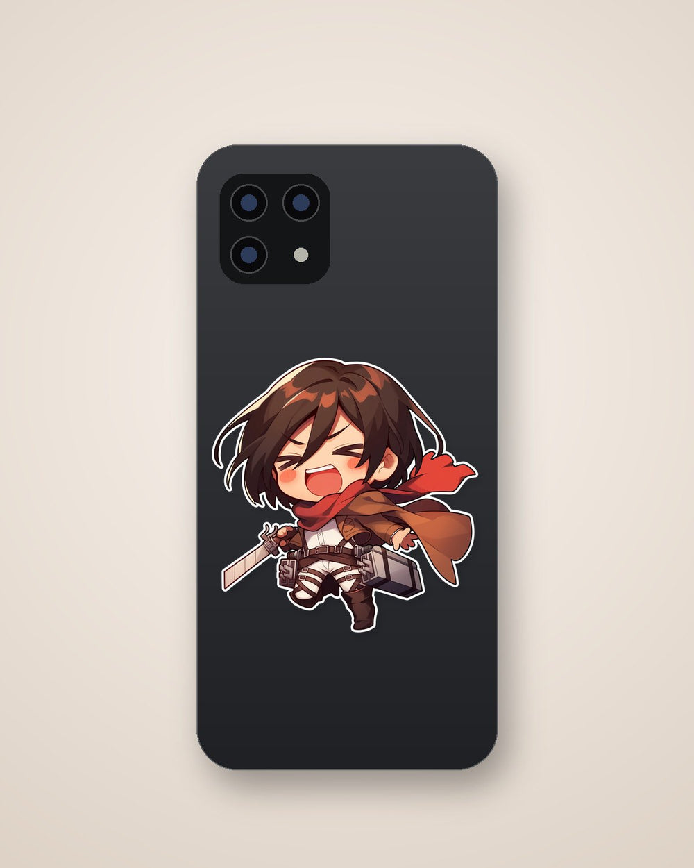 Happy Mikasa Attack on Titan Sticker