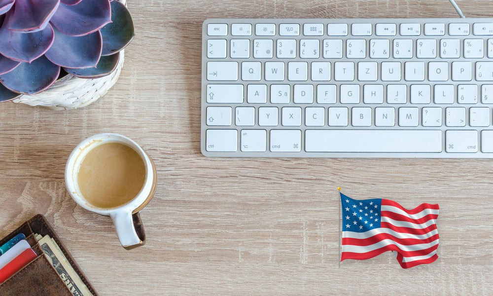 Waving USA Flag Sticker