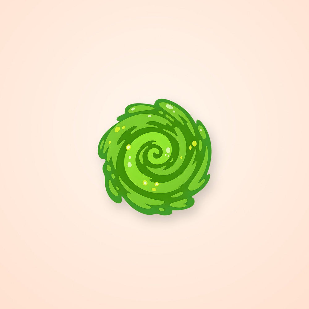 Rick & Morty Green Portal Swirl Sticker