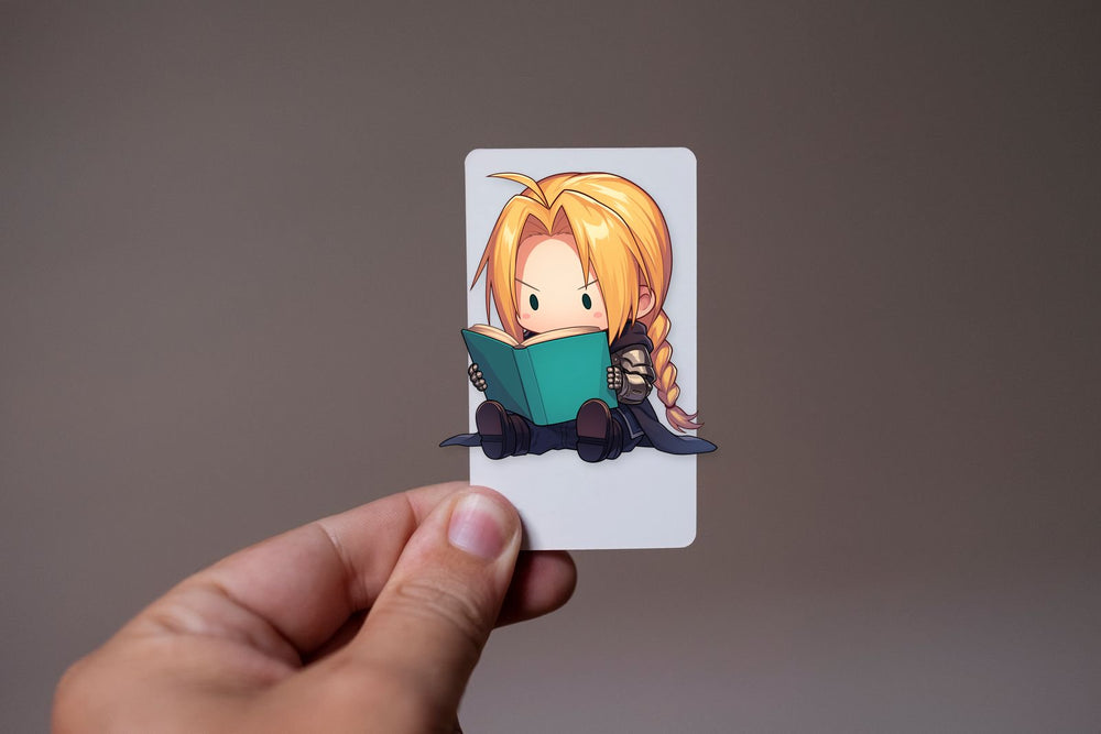 Kawaii Edward Elric Reading Book Sticker