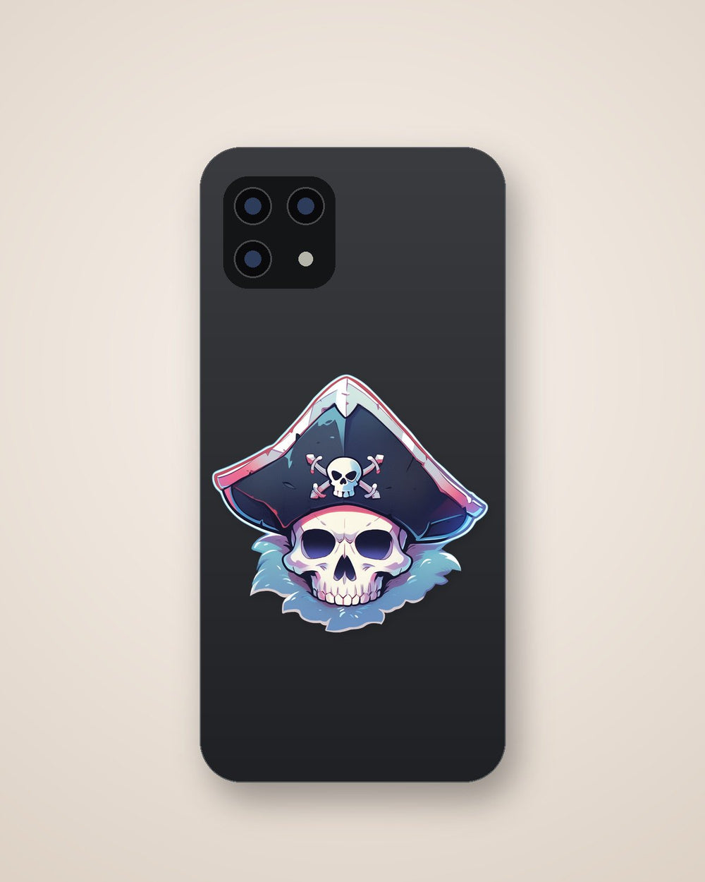 Scary Skull in a Pirate Hat Sticker