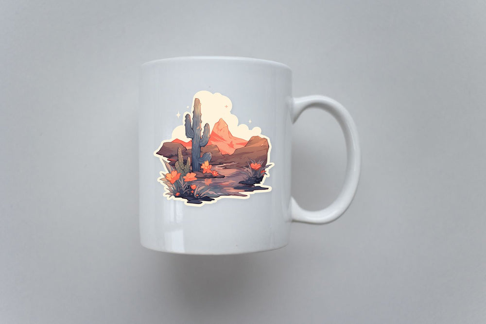 River in the Desert Aesthetic Sticker