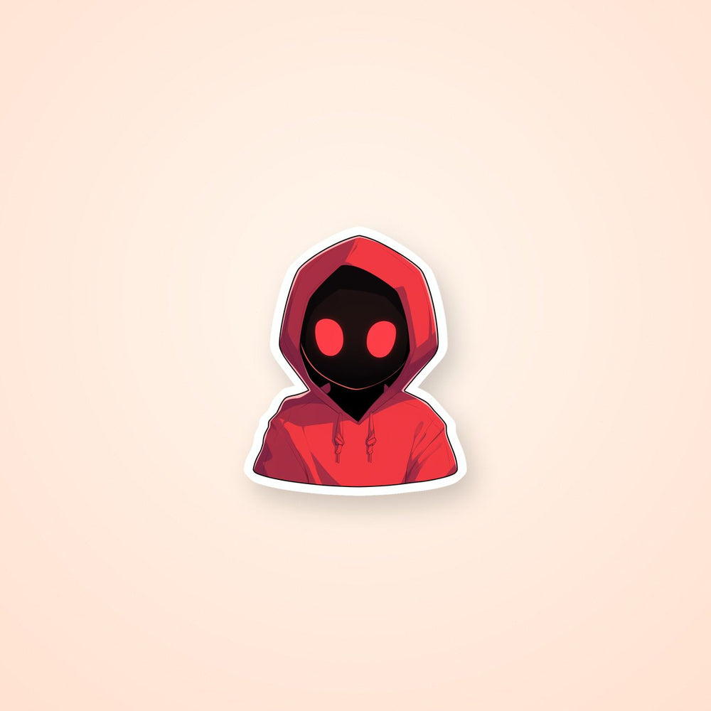 Red-Eyed Dark Dude in a Hoodie Sticker