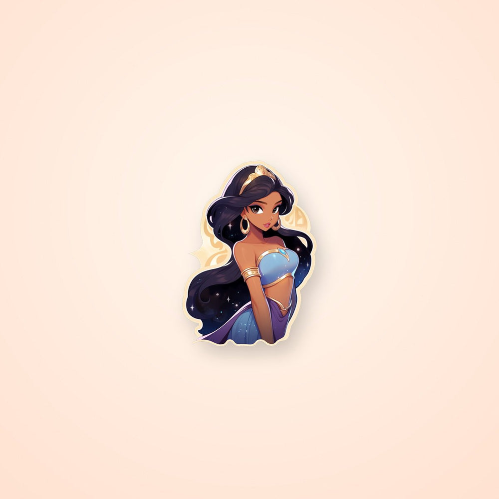 Aladdin Princess Jasmine Beige Stroke Sticker