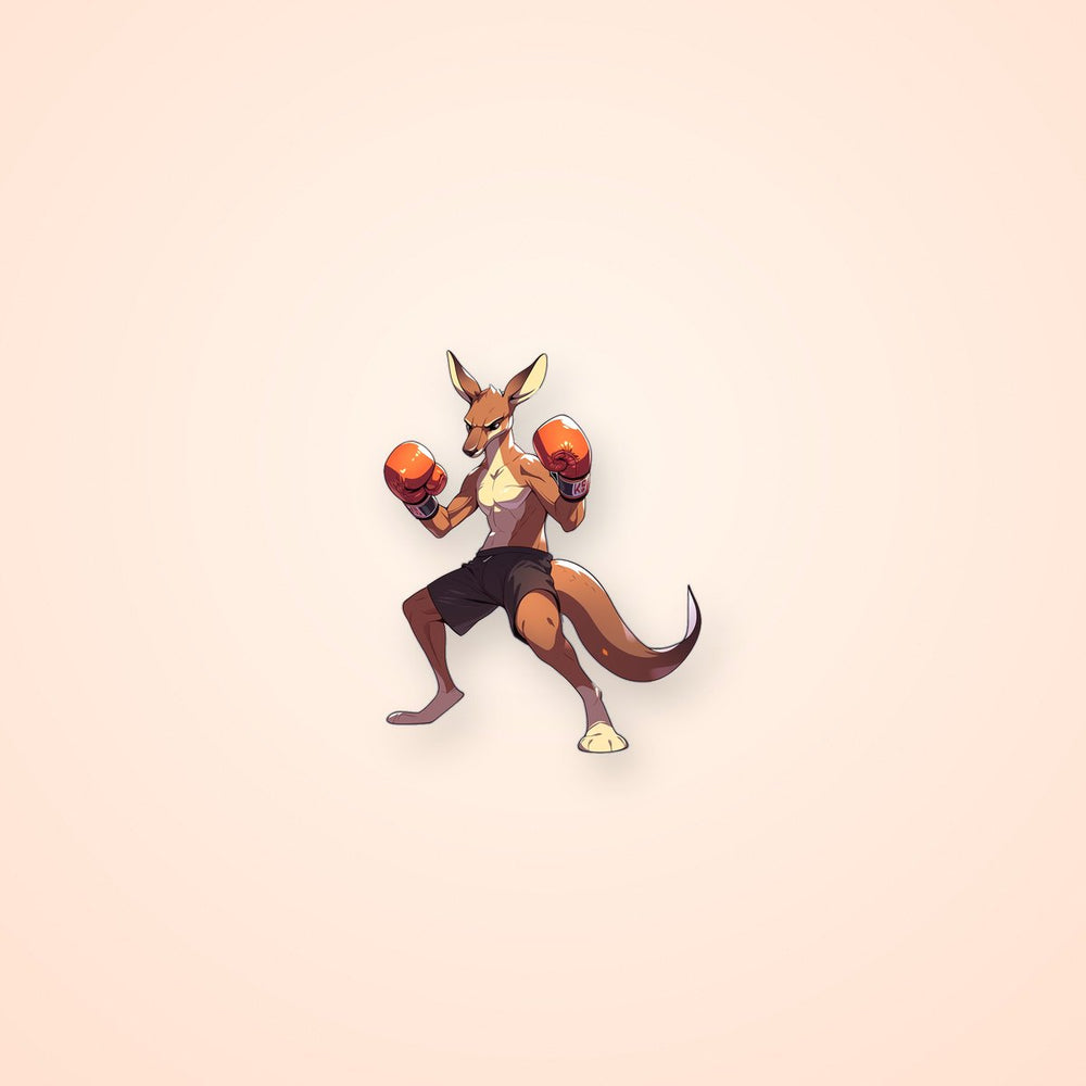 Kangaroo with Boxing Gloves Sticker