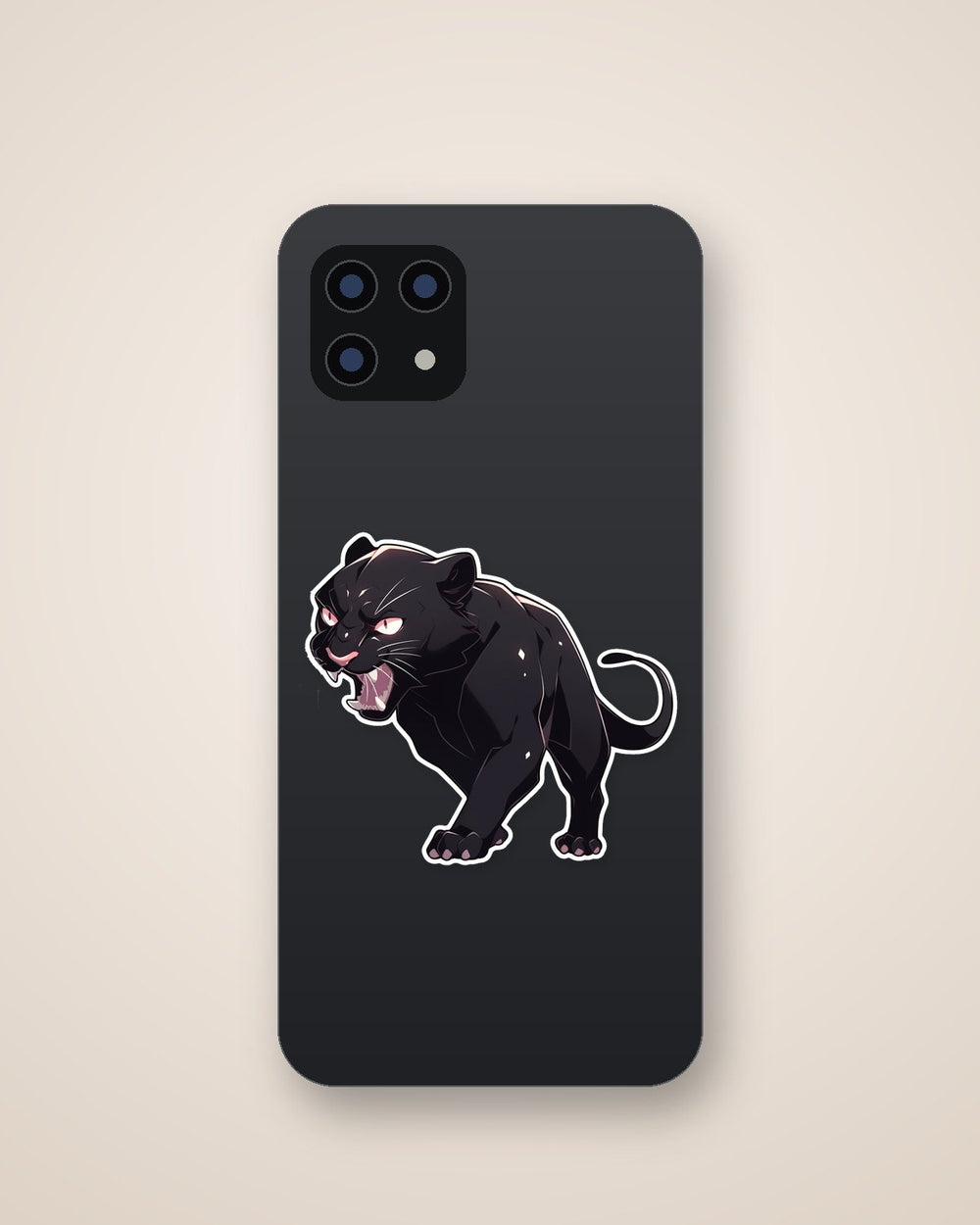 Attacking Black Panther Sticker