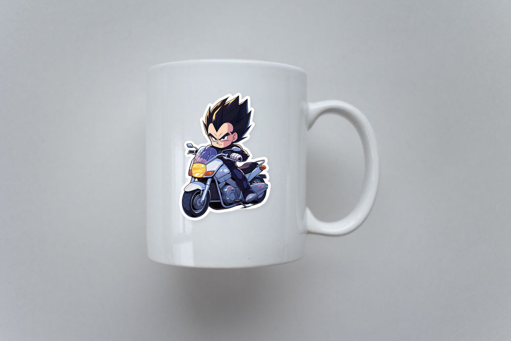 Dragon Ball Vegeta on the Bike Sticker