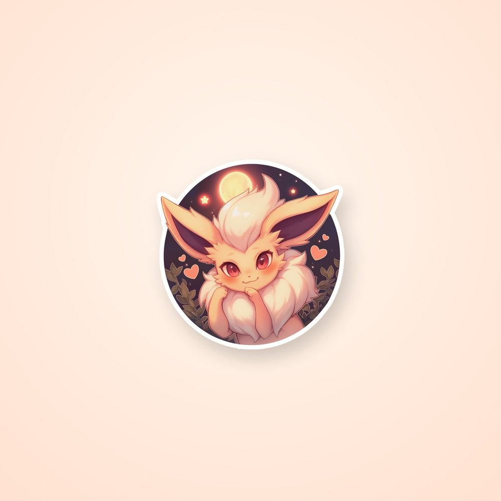 Cute Eevee Moonlight Pokemon Sticker