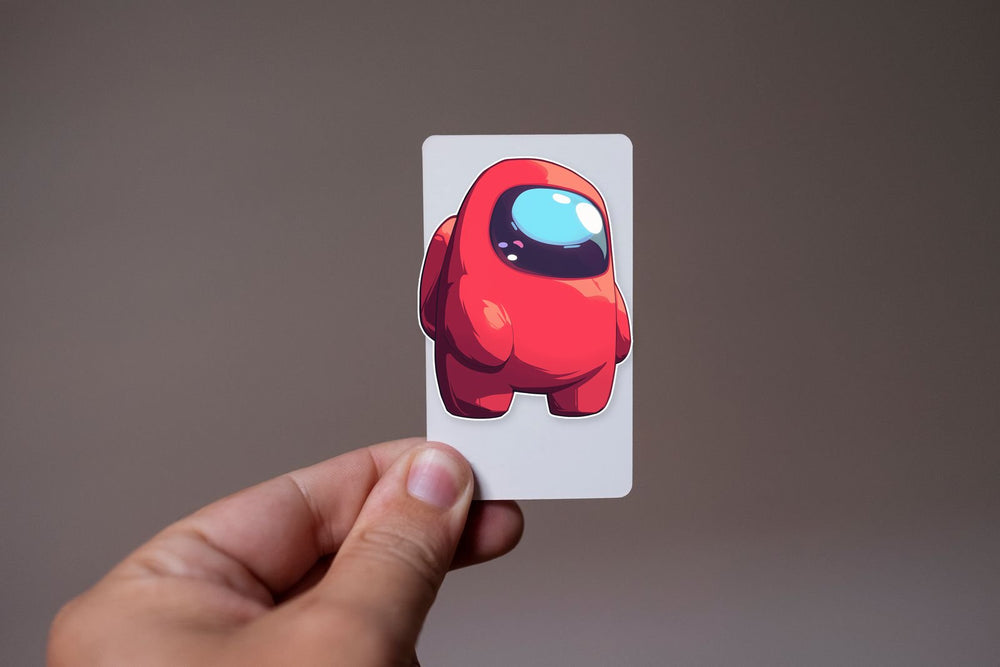 Aesthetic Red Among Us Sticker