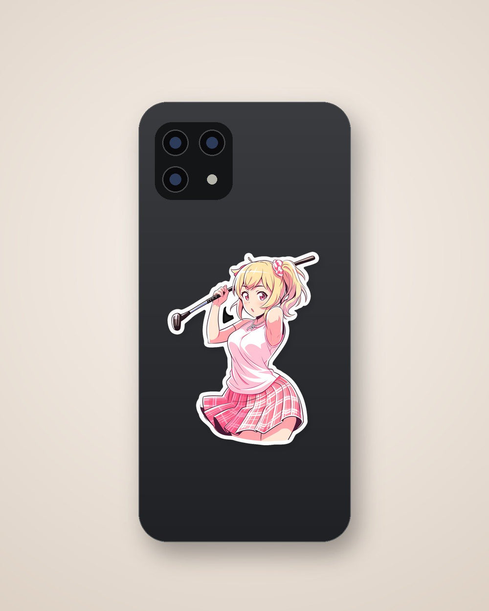 Cute Anime Girl with Golf Club Sticker