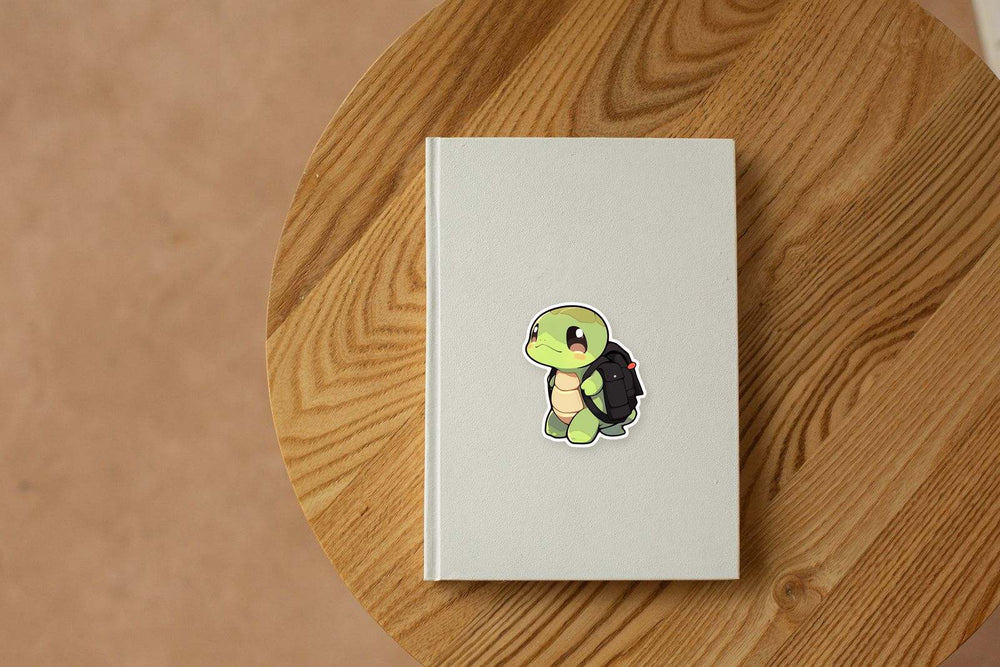 Cute Turtle with Backpack Sticker