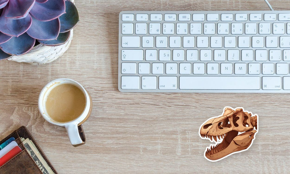 T-Rex Dinosaur Skull Sticker