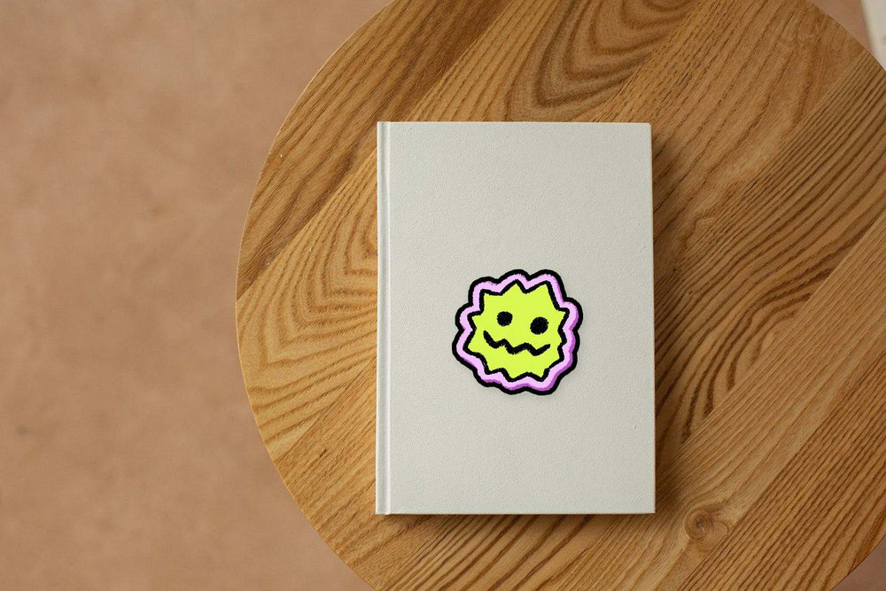 Neon Green Chaos Smile Face Sticker