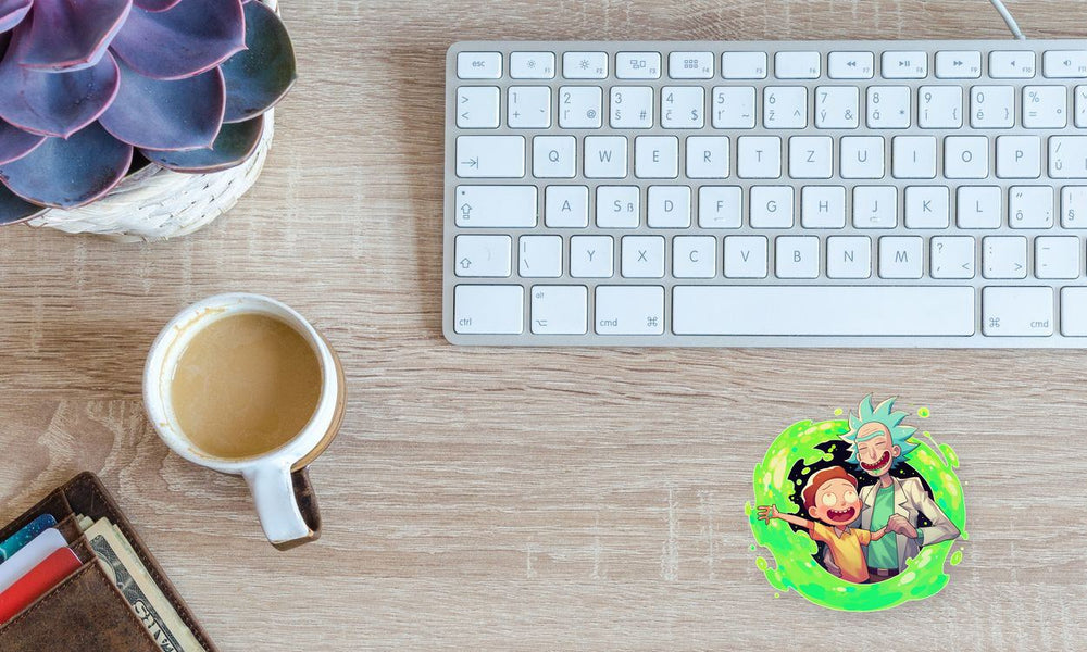 Rick and Morty Green Portal Cool Sticker