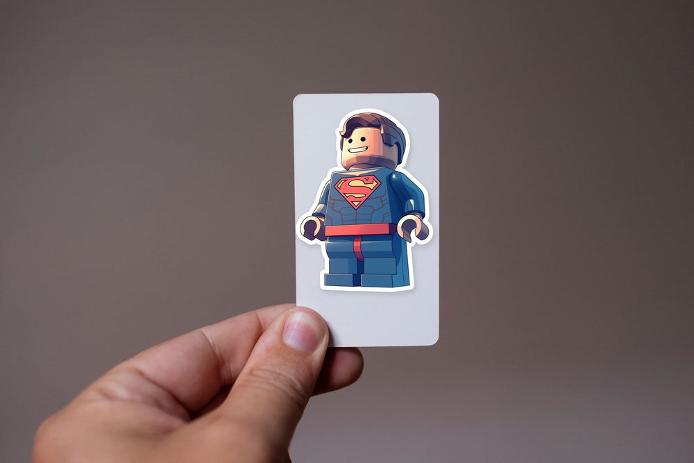 Lego Superman Hero Minifigure Sticker