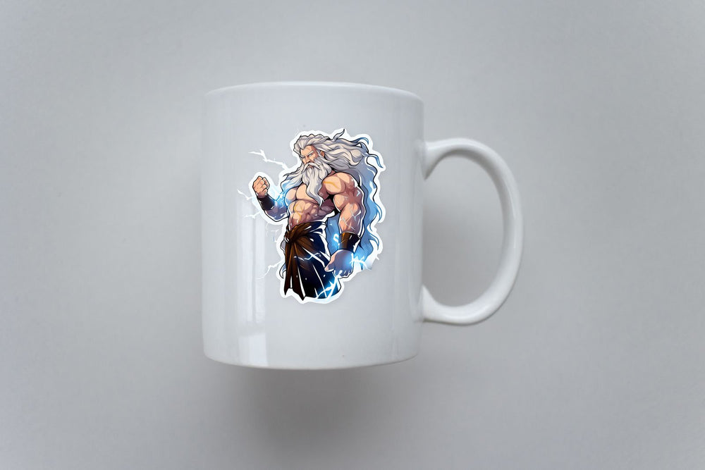 Aesthetic Zeus & Lightning Sticker