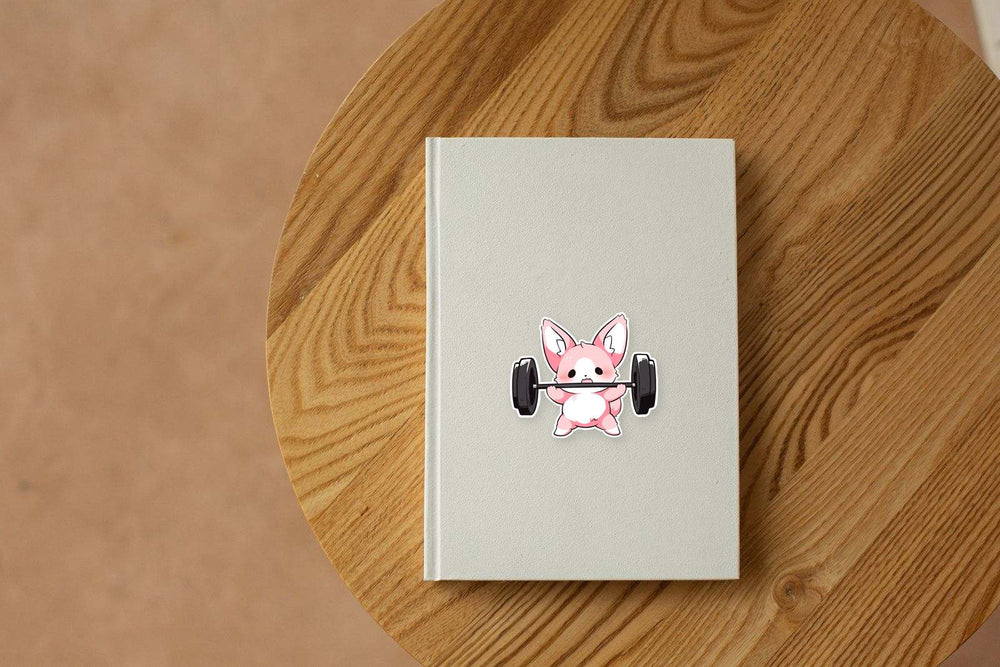 Cute Gym Fennec Fox Sticker