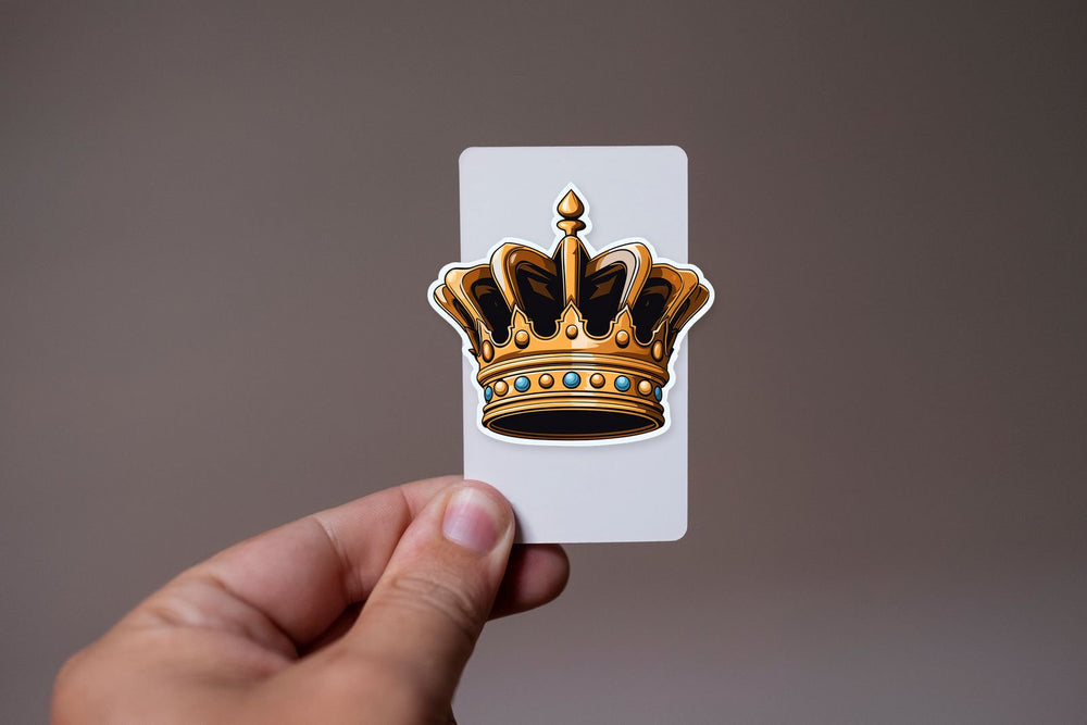 Gold Monarch Crown Sticker