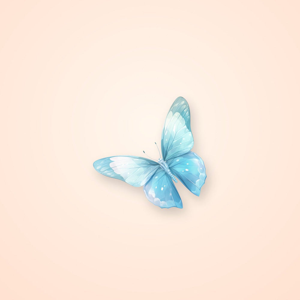 Blue Butterfly Aesthetic Sticker
