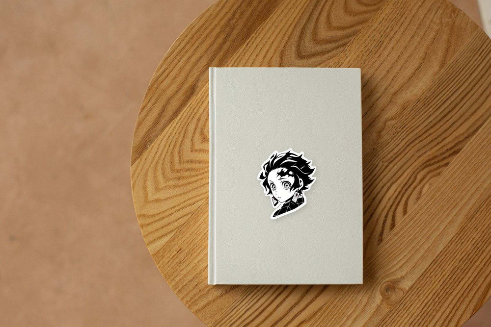 Demon Slayer Tanjiro Black & White Sticker