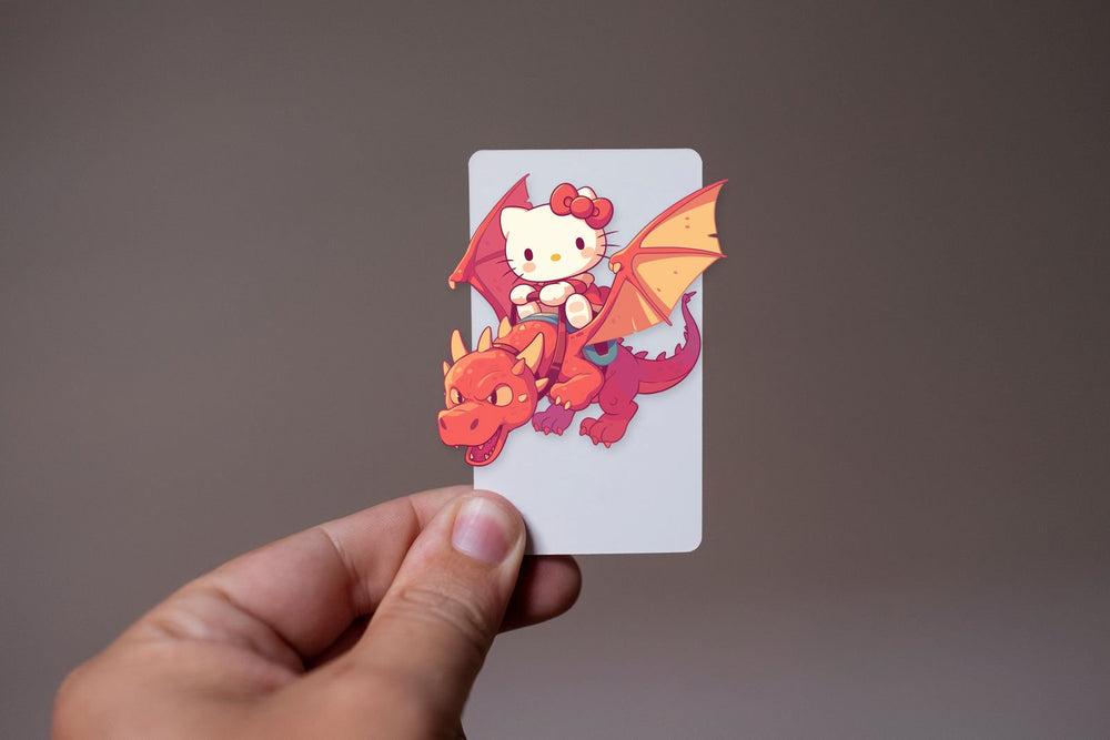 Hello Kitty Riding Dragon Sticker