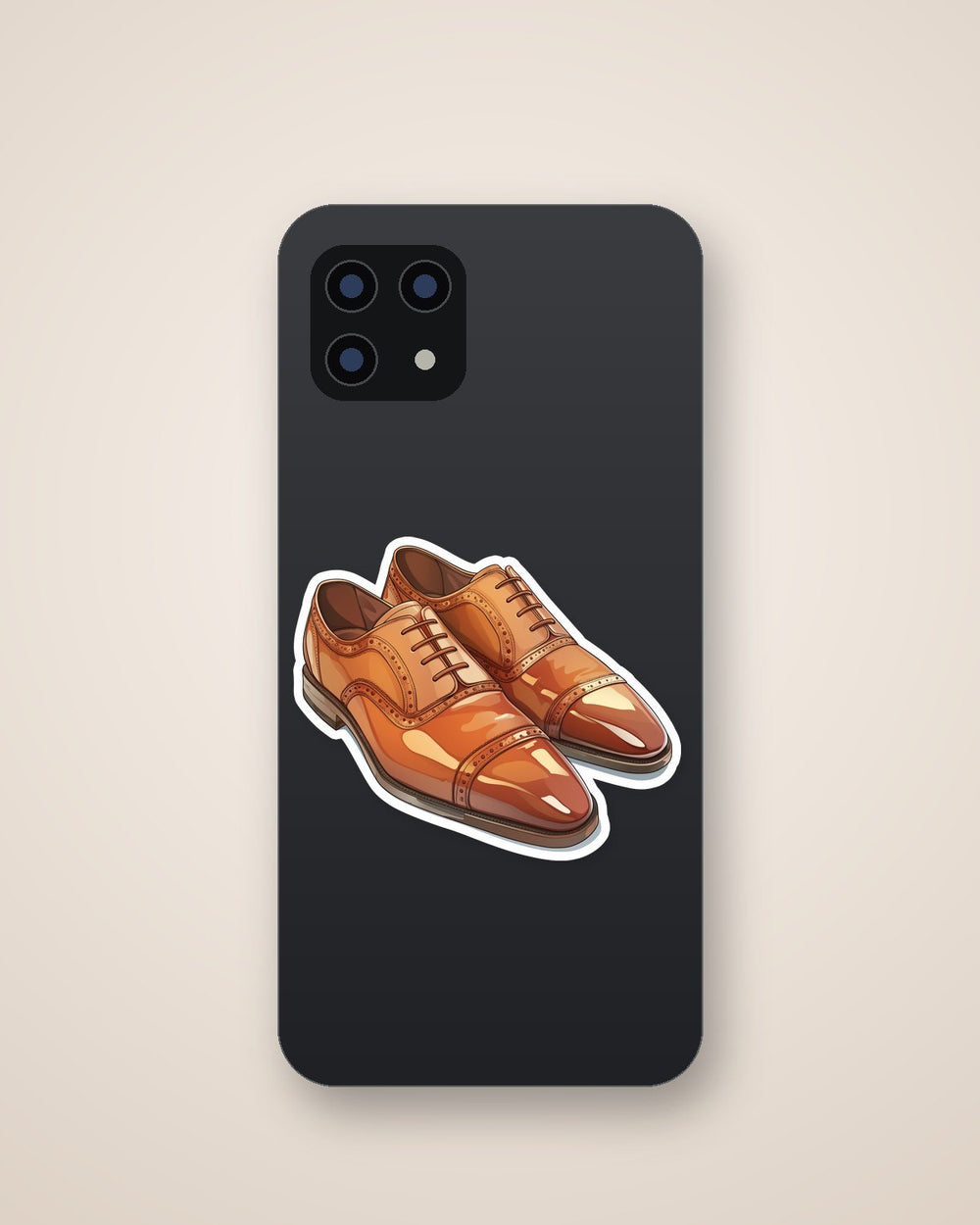 Brown Oxford Shoes Sticker
