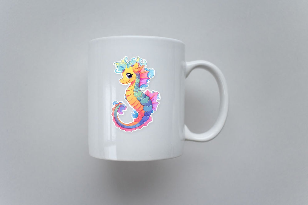 Cute Colorful Seahorse Sticker