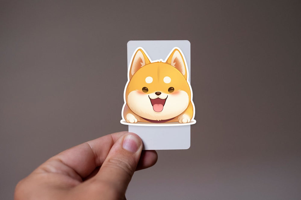 Shiba Inu Chibi Dog Face Cute Sticker