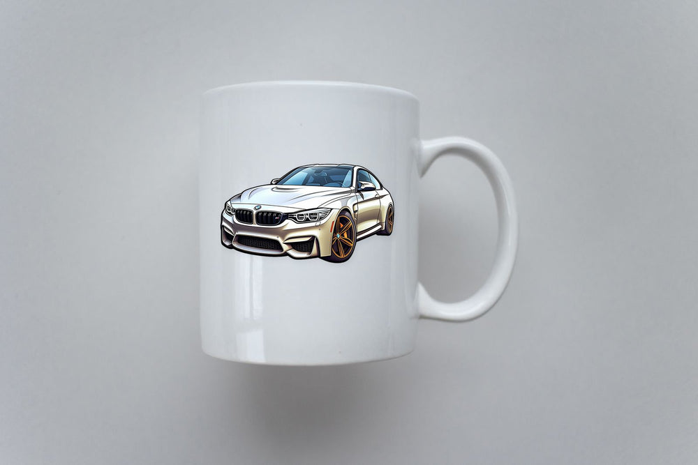 White BMW M4 Car Sticker