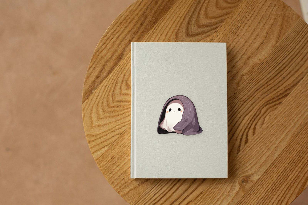 Cute Ghost Under Blanket Sticker