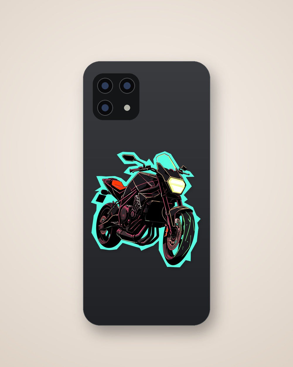 Motorcycle Turquoise Stroke Sticker