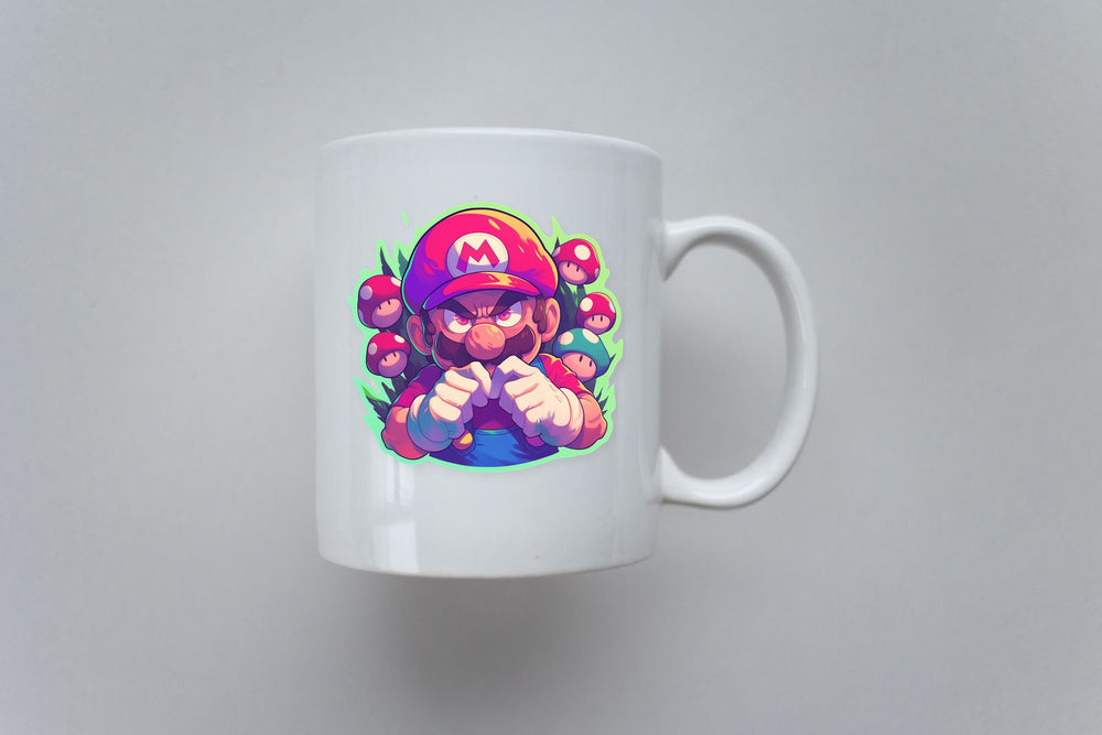Hype Mario Powered-Up Sticker